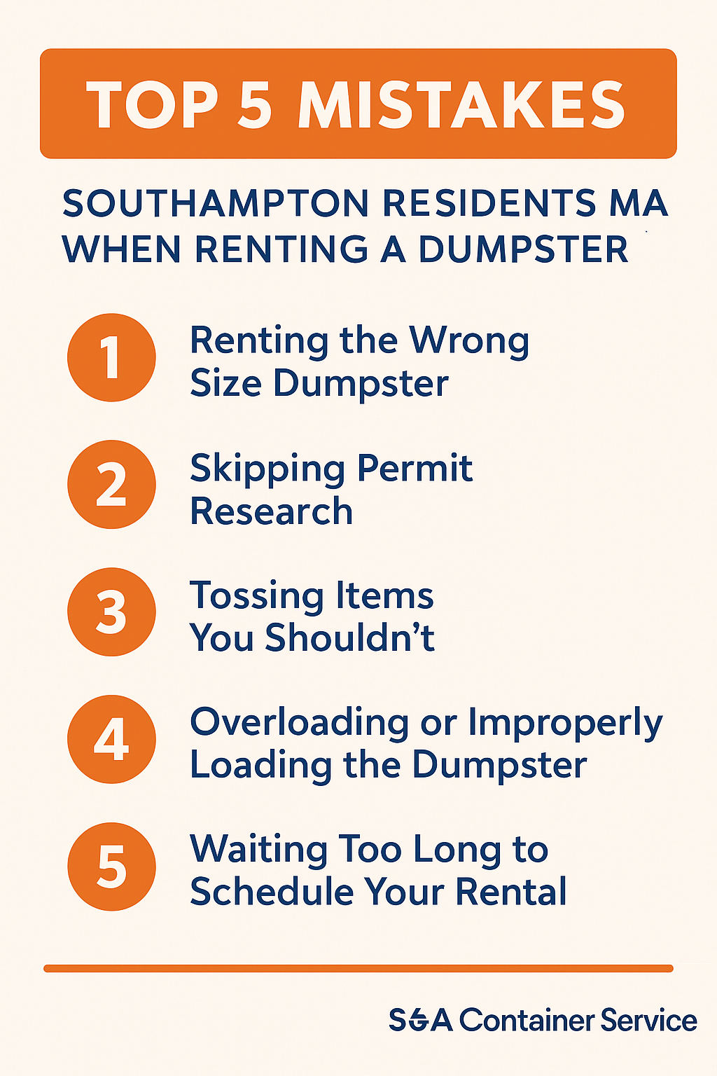 southampton dumpster rental mistakes