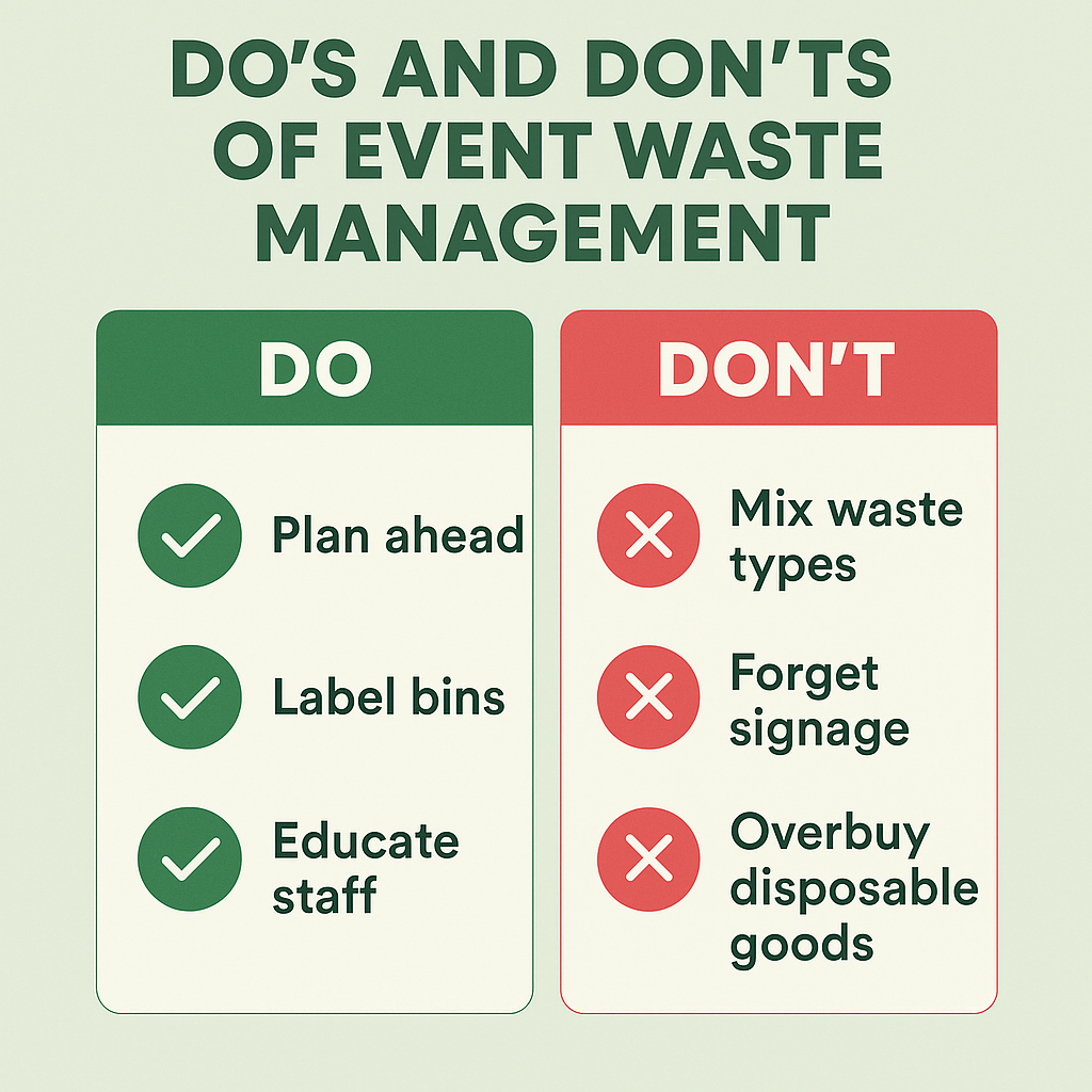 event management waste best practices