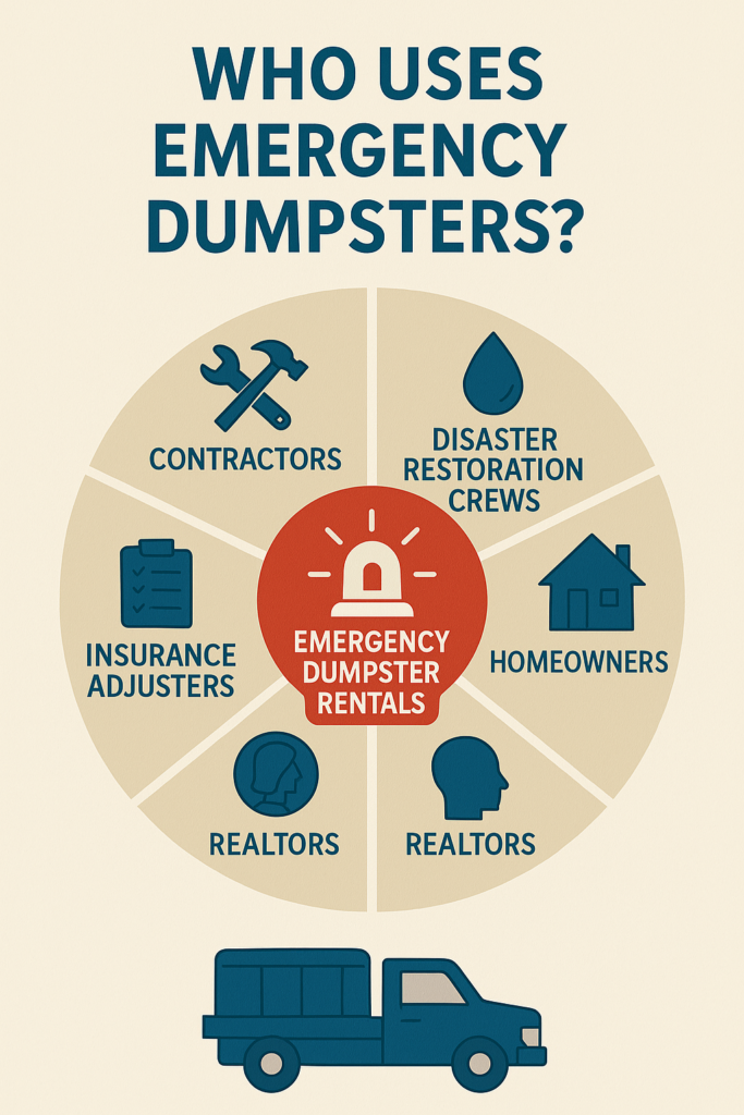 visualization of who uses emergency dumpster rentals