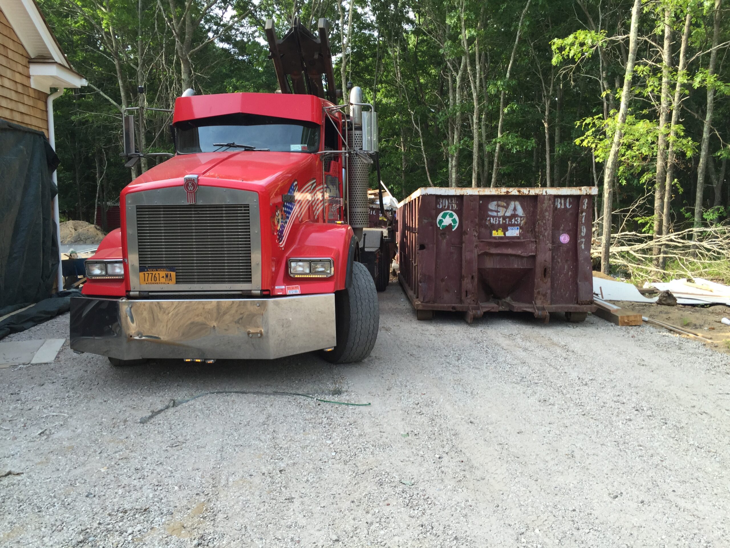 Dumpster for hoarder property cleanout